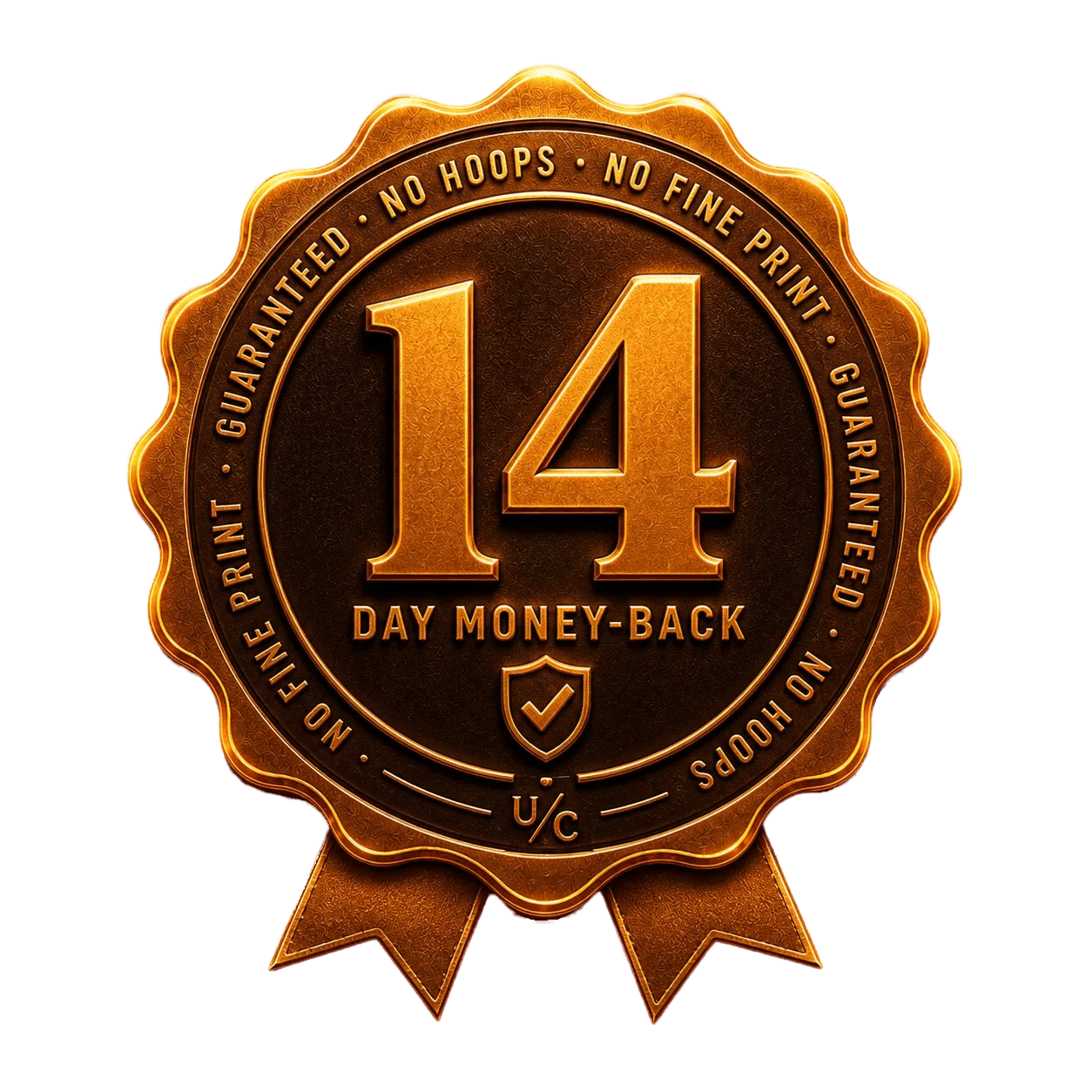 OneManArmy 14-day money-back guarantee seal